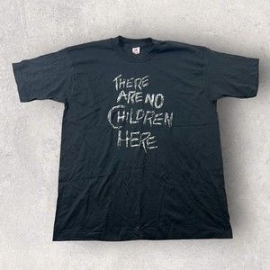 Vintage 90s Streetwear Mens XL Black USA T-Shirt There Are No Children Here FOTL